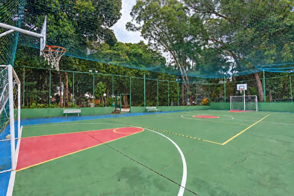 Sports court within the condominium grounds